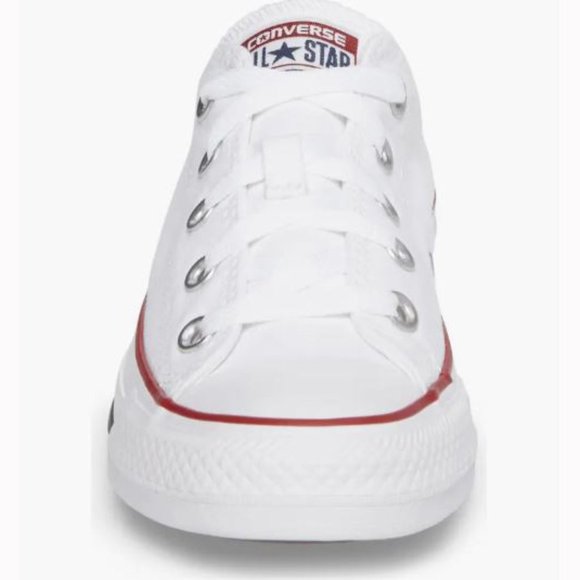 Converse White Sneakers with Red and Blue Stripes - Picture 4 of 16